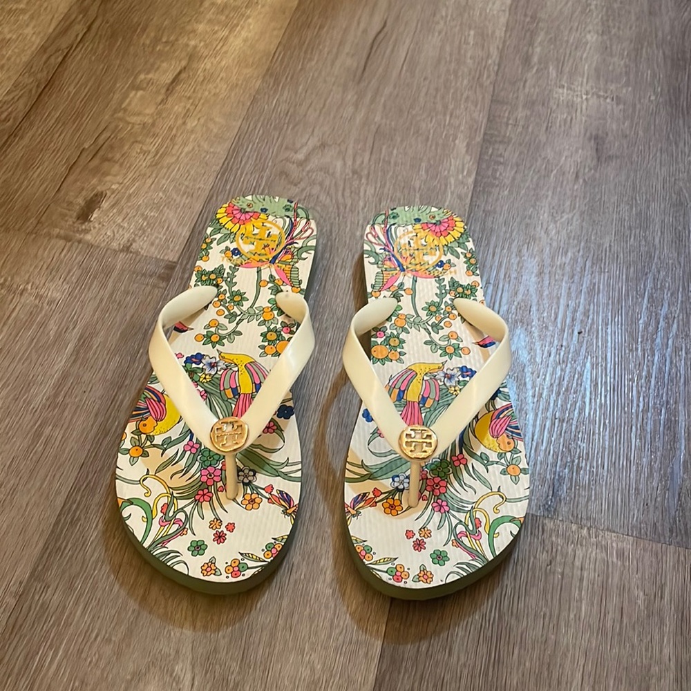 Tory Burch Flip Flops! Brand New, worn in house 1 time. I bought wrong size.